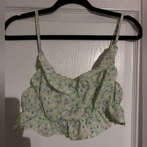 floral cropped top